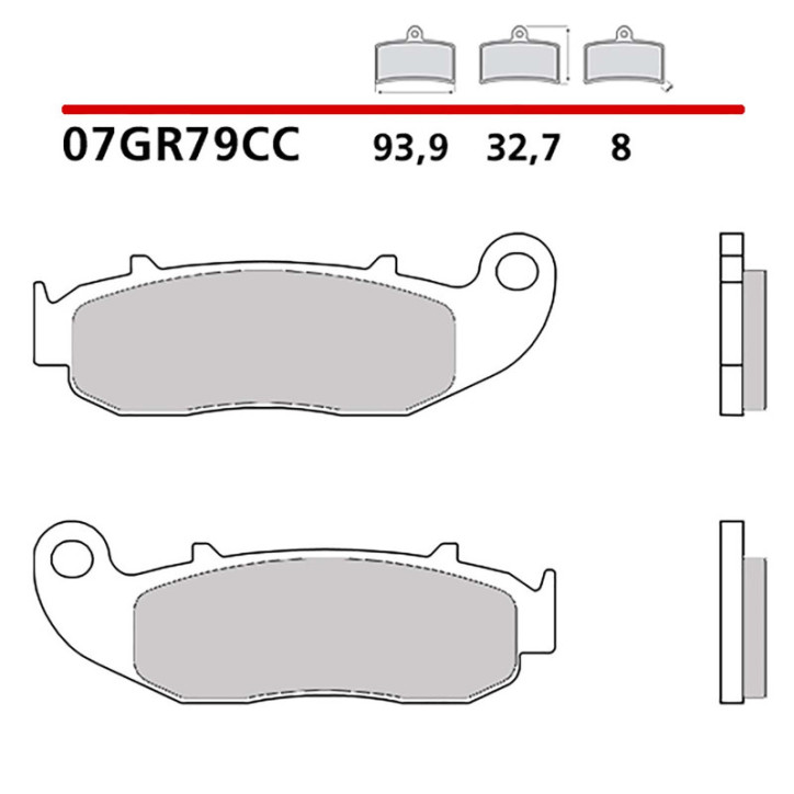 BREMBO FRONT BRAKE PADS KIT FOR FANTIC MOTOR CABALLERO 09-15-07GR79CC