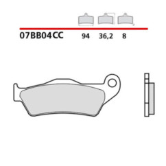 KIT DE PASTILLAS DE FRENO DELANTERO BREMBO PARA GAS GAS HP RV SALVAJE QUAD 300 03-06-COD. 07BB04