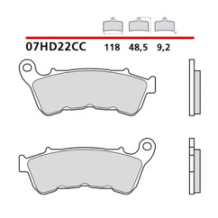 KIT DE PASTILLAS DE FRENO DELANTERO BREMBO PARA HARLEY D.SPORTSTER ROADSTER 14-15-07HD22