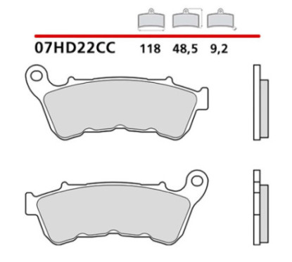 BREMBO KIT PASTIGLIE FRENO ANT. PER HARLEY D. SPORTSTER ROADSTER 14-15-07HD22