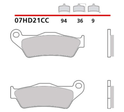 BREMBO FRONT BRAKE PADS KIT FOR HARLEY D. XG A STREET ROD 750 17-19-COD. 07HD21