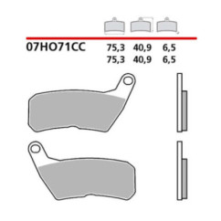 KIT DE PASTILLAS DE FRENO DELANTERO BREMBO PARA HM CRE SIX COMPETICION 125 10-11-COD. 07HO71