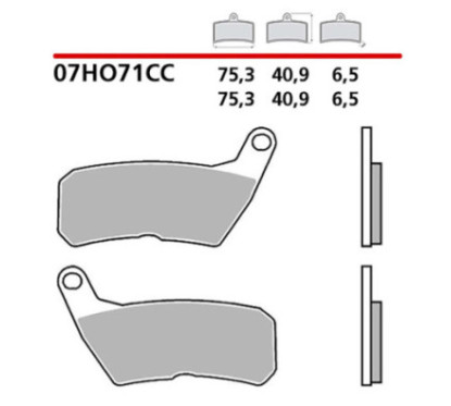 BREMBO KIT PASTIGLIE FRENO ANT. PER HM CRE SIX COMPETITION 125 10-11-COD. 07HO71