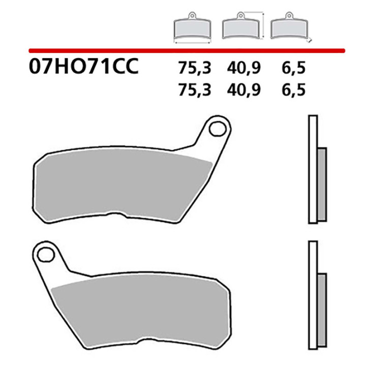 KIT DE PASTILLAS DE FRENO DELANTERO BREMBO PARA COMPETENCIA HM CRM DERAPAJE 50 09-12-07HO71CC