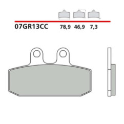 BREMBO FRONT BRAKE PADS KIT FOR HONDA CLR W CITY FLY 125 98-00-COD. 07GR13