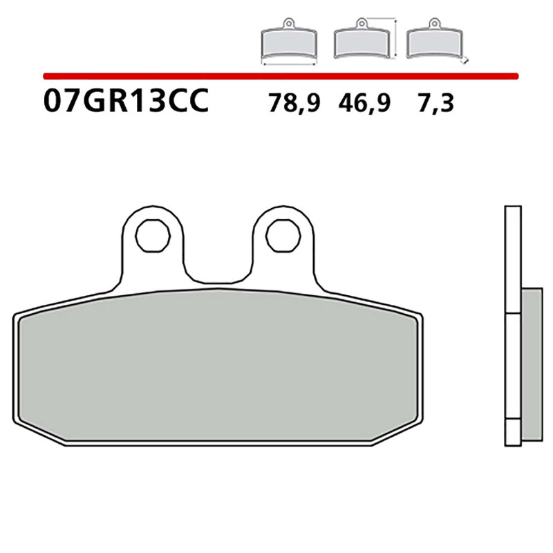 BREMBO FRONT BRAKE PADS KIT FOR HONDA CLR W CITY FLY 125 98-00-COD. 07GR13