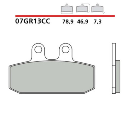 KIT DE PLAQUETTES DE FREIN AVANT BREMBO POUR HONDA CLR W CITY FLY 125 98-00-COD. 07GR13