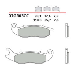 BREMBO KIT PASTIGLIE FRENO ANT. PER HONDA CRF L ABS 250 17-21-COD. 07GR03