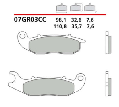 KIT DE PLAQUETTES DE FREIN AVANT BREMBO POUR HONDA CRF L ABS 250 17-21-COD. 07GR03