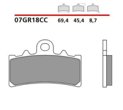 BREMBO FRONT BRAKE PADS KIT FOR HUSQVARNA SVARTPILEN 250 20-20-COD. 07GR18