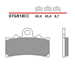 BREMBO KIT PASTIGLIE FRENO ANT. PER HUSQVARNA VITPILEN 401 17-21-COD. 07GR18