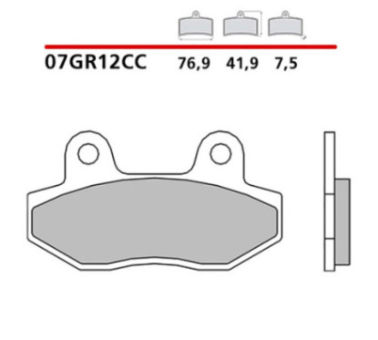 BREMBO FRONT BRAKE PADS KIT FOR HYOSUNG GT NAKED 125 13-16-COD. 07GR12