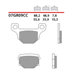 BREMBO KIT PASTIGLIE FRENO ANT. PER PEUGEOT XPS SM TOP ROAD 50 11-12-COD. 07GR09