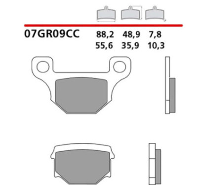 BREMBO FRONT BRAKE PADS KIT FOR PEUGEOT XPS SM TOP ROAD 50 11-12-COD. 07GR09