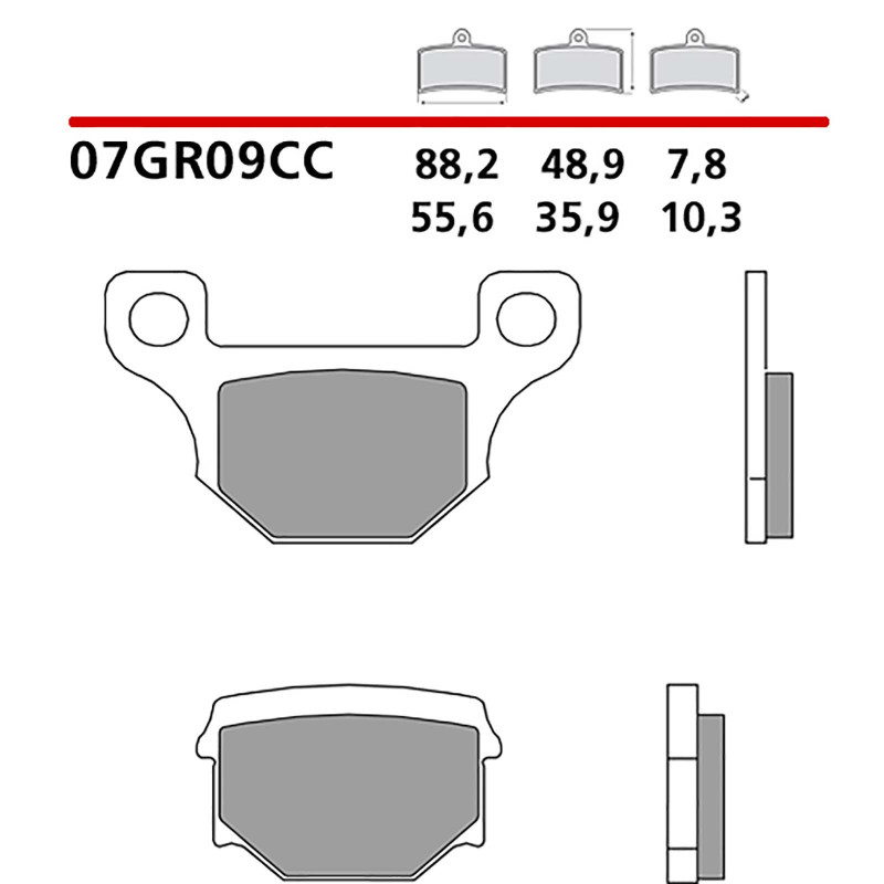 KIT DE PASTILLAS DE FRENO DELANTERO BREMBO PARA RIEJU MARATHON SUPERMOTARD 10-20-07GR09