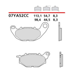 KIT DE PLAQUETTES DE FREIN AVANT BREMBO POUR YAMAHA X-MAX MAX TECH 125 20-20-COD. 07YA52