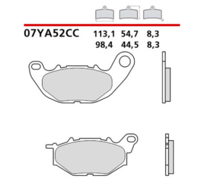 KIT DE PLAQUETTES DE FREIN AVANT BREMBO POUR YAMAHA X-MAX MAX TECH 125 20-20-COD. 07YA52