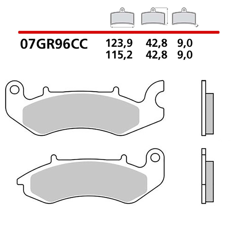 BREMBO FRONT BRAKE PADS KIT FOR BENELLI WORX 125 17-18-CODE 07GR96