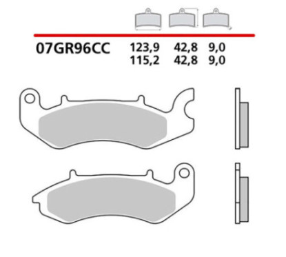 BREMBO FRONT BRAKE PADS KIT FOR BENELLI WORX 125 17-18-CODE 07GR96