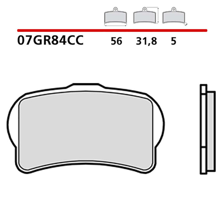 KIT PASTILLAS DE FRENO DELANTERO BREMBO PARA GAS GAS TXT GP 125 18-19-COD. 07GR84CC