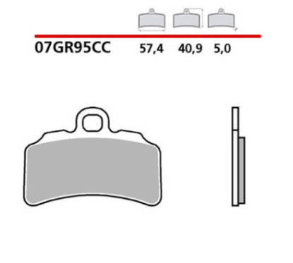 BREMBO VORDERRADBREMSBELAGE-KIT FUR GAS GAS TXT RACING 125 19-21-COD. 07GR95