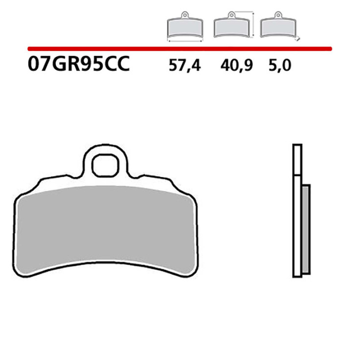 BREMBO FRONT BRAKE PADS KIT FOR GAS GAS TXT RACING 125 19-21-CODE 07GR95CC