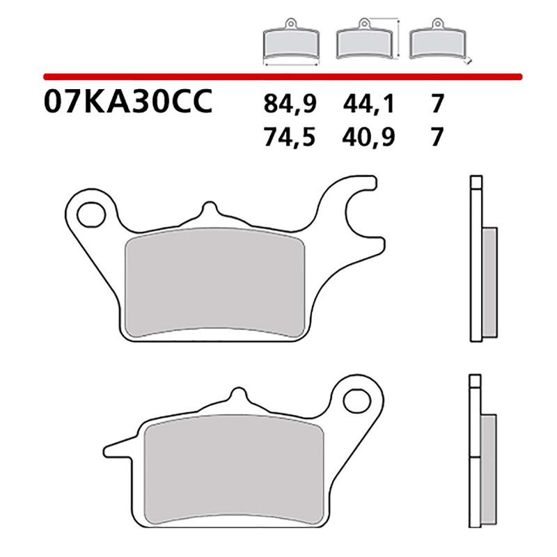 BREMBO FRONT BRAKE PADS KIT FOR HONDA ACA 110 CBF 14-16-07KA30