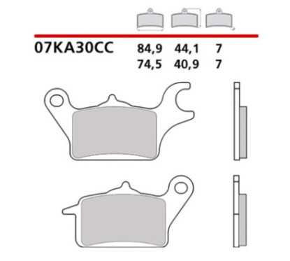 BREMBO KIT PASTIGLIE FRENO ANTERIORE PER HONDA ACA 110 CBF 14-16-07KA30