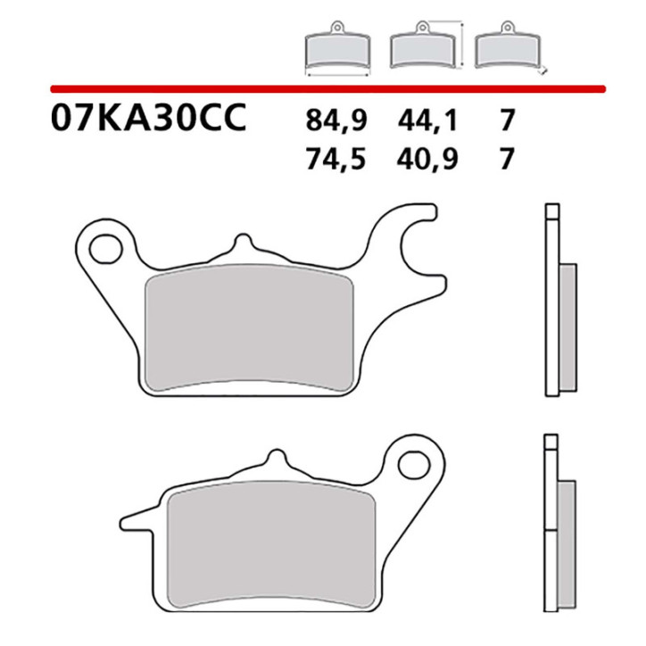 BREMBO FRONT BRAKE PADS KIT FOR HONDA ACA 110 CBF 14-16-07KA30CC