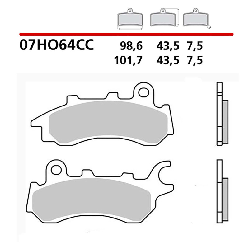 BREMBO FRONT BRAKE PADS KIT FOR HONDA CB F 125 17-20-CODE 07HO64