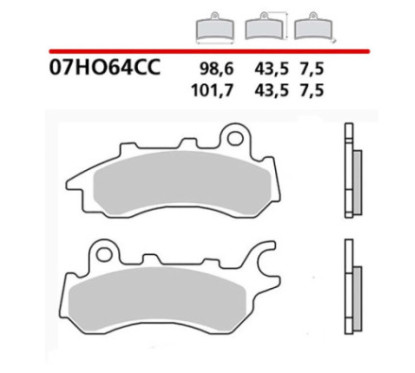 BREMBO FRONT BRAKE PADS KIT FOR HONDA CB F 125 17-20-CODE 07HO64