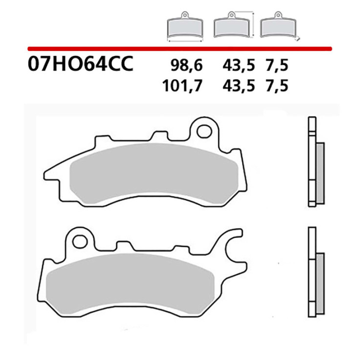 BREMBO FRONT BRAKE PADS KIT FOR HONDA CB F 125 17-20-CODE 07HO64CC