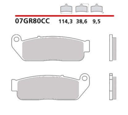 BREMBO KIT PASTIGLIE FRENO ANTERIORE PER INDIAN SCOUT SIXTY 1000 2016-COD. 07GR80