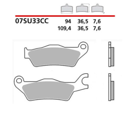 KIT DE PLAQUETTES DE FREIN AVANT BREMBO POUR SUZUKI GSX-R 125 17-21-COD. 07SU33