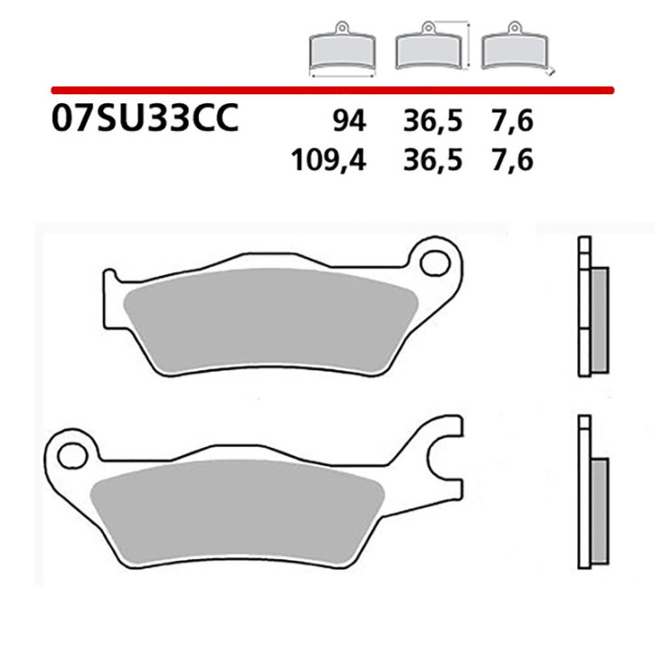 BREMBO FRONT BRAKE PADS KIT FOR SUZUKI GSX-R 125 17-21-CODE 07SU33CC