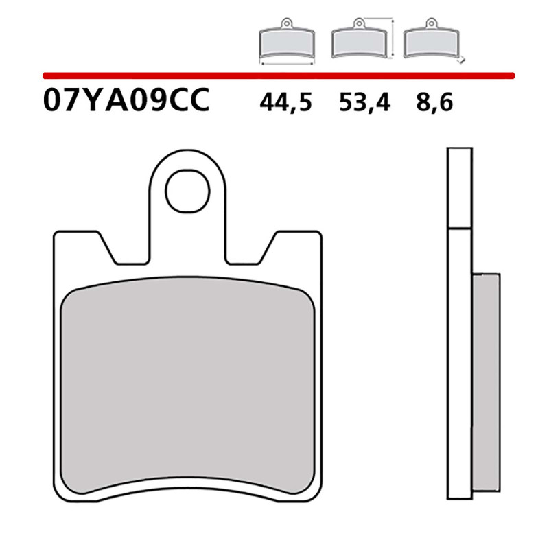 BREMBO KIT PASTIGLIE FRENO ANTERIORE PER TRIUMPH TROPHY ABS 1200 13-16-07YA09