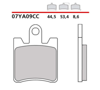 BREMBO FRONT BRAKE PADS KIT FOR TRIUMPH TROPHY ABS 1200 13-16-07YA09