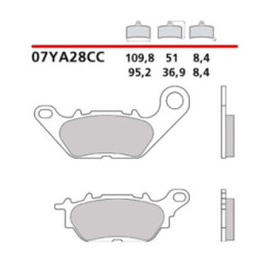 BREMBO FRONT BRAKE PADS KIT FOR YAMAHA YBR ED 125 07-13-CODE 07YA28