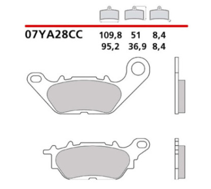 BREMBO FRONT BRAKE PADS KIT FOR YAMAHA YBR ED 125 07-13-CODE 07YA28