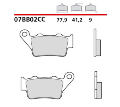 BREMBO HINTERES BREMSBELAGE-KIT FUR APRILIA CAPONORD 1200 13-14-COD.07BB02