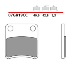 BREMBO HINTERES BREMSBELAGE-KIT FUR APRILIA MANA 850 GT 07-13-COD.07GR19