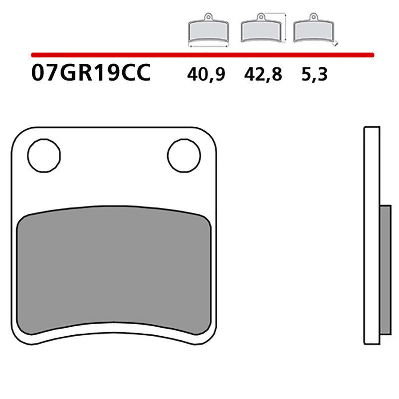 Kit de plaquettes de frein arriere Brembo pour Aprilia Mana 850 GT 07-13 (code 07gr19cc)