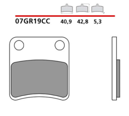 KIT PASTILLAS DE FRENO TRASERO BREMBO PARA APRILIA MANA 850 GT 07-13-COD.07GR19