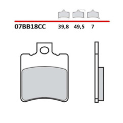 BREMBO HINTERES BREMSBELAGE-KIT FUR APRILIA RS 250 98-02-COD.07BB18