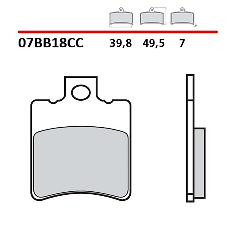 KIT DE PASTILLAS DE FRENO TRASERO BREMBO PARA APRILIA RS 250 98-02-COD.07BB18