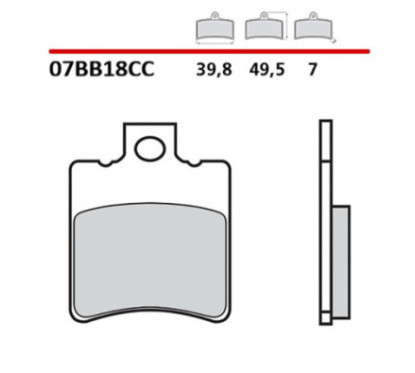 BREMBO HINTERES BREMSBELAGE-KIT FUR APRILIA RS 250 98-02-COD.07BB18