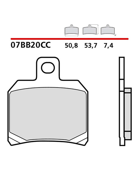 Kit de plaquettes de frein arriere Brembo pour Aprilia RSV 1000 98-00 cod07bb20cc