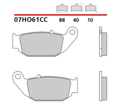 BREMBO KIT PASTIGLIE FRENO POSTERIORE PER BENELLI BN 125 18-20-COD.07HO61