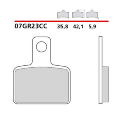 BREMBO HINTERES BREMSBELAGE-KIT FUR BETA EVO 290 09-12-COD.07GR23