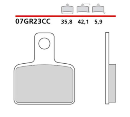 BREMBO HINTERES BREMSBELAGE-KIT FUR BETA EVO 290 09-12-COD.07GR23